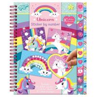 Totum stickerboek stickeren op nummer eenhoorn