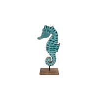 Sculptuur zeepaard op voet 13x6x30cm