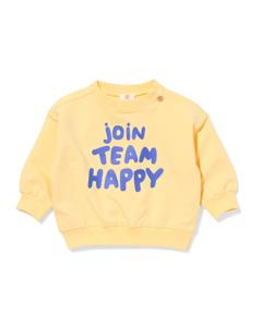 HEMA Baby Sweater Happy Geel (geel)