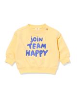 HEMA Baby Sweater Happy Geel (geel)