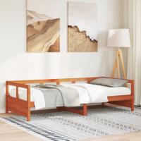 Slaapbank zonder matras 80x200 cm massief grenenhout wasbruin