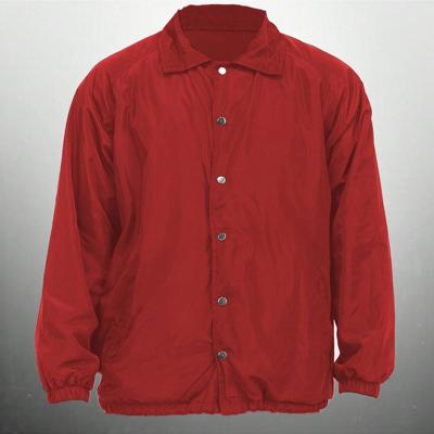 Mens Camo Lilac Fleece Lined Wind-Proof Snap Button Coach Jacket Red / L