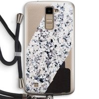 Gespikkelde marmer: LG K10 (2016) Transparant Hoesje met koord