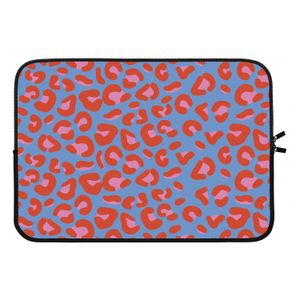 Leopard blue: Laptop sleeve 13 inch