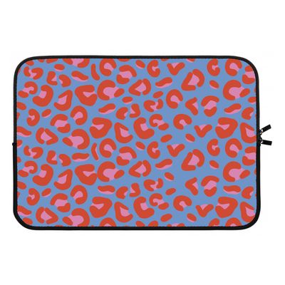 Leopard blue: Laptop sleeve 13 inch