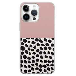 iPhone 14 Pro Max siliconen hoesje - Pink dots