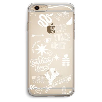 Good vibes: iPhone 6 Plus / 6S Plus Transparant Hoesje