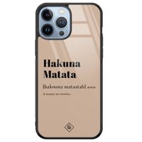 iPhone 13 Pro Max glazen hardcase - Hakuna Matata