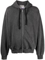 izzue hoodie en coton à fermeture zippée - Gris