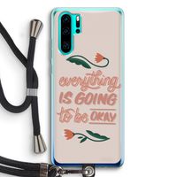 Optimistic flower girl: Huawei P30 Pro Transparant Hoesje met koord