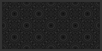 Mandala bloemen vinyl tapijt zwart