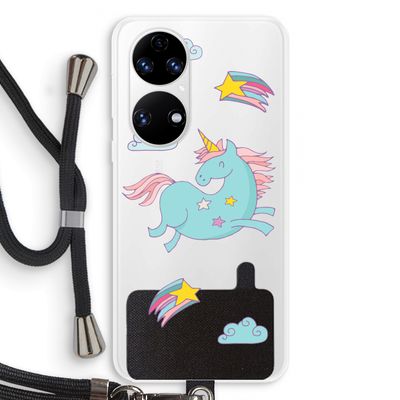 Vliegende eenhoorn: Huawei P50 Transparant Hoesje met koord