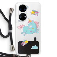 Vliegende eenhoorn: Huawei P50 Transparant Hoesje met koord