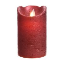 Kerst rode nep kaars met led-licht 12 cm - LED kaarsen - thumbnail