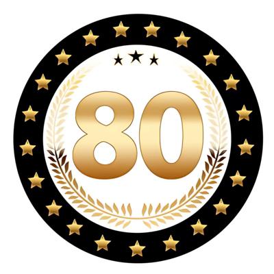 Bierviltjes 80 jaar - 25x stuks - zwart/goud - luxe - verjaardag / jubileum - feestartikelen