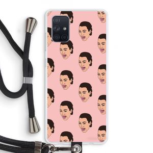 Ugly Cry Call: Samsung Galaxy A71 Transparant Hoesje met koord