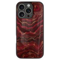iPhone 16 Pro glazen hardcase - Agate rood
