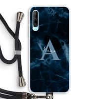 Midnight Marble: Huawei P Smart Pro Transparant Hoesje met koord