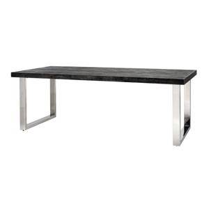 Richmond Eettafel Blackbone Eikenhout en Staal - Zwart / Zilver