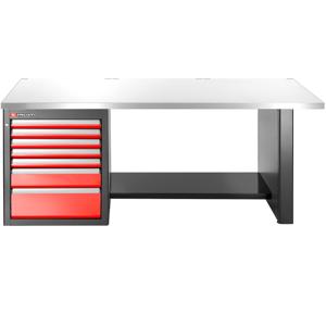 Facom JLS3 Werkbank | 7 Laden | Inox Bovenblad | Laag - JLS3-2MS7DL