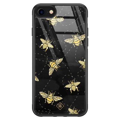 iPhone 8/7 glazen hardcase - Bee yourself