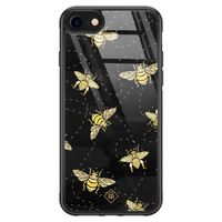 iPhone 8/7 glazen hardcase - Bee yourself