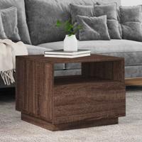 Salontafel met LED-verlichting 50x49x40 cm bruin eikenkleur - thumbnail