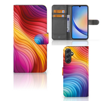 Book Case voor Samsung Galaxy A24 4G Regenboog - thumbnail