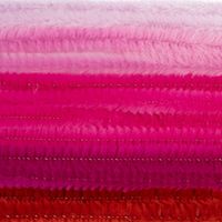 Chenilledraad - 10x - roze tinten - 8 mm x 50 cm - hobby/knutsel materialen
