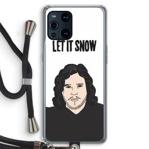 Let It Snow: Oppo Find X3 Transparant Hoesje met koord