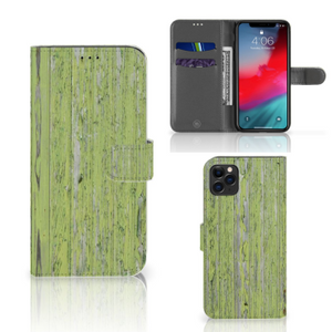 Apple iPhone 11 Pro Max Book Style Case Green Wood