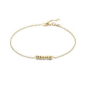Armband Bolletjes geelgoud 16,5 - 18,5 cm