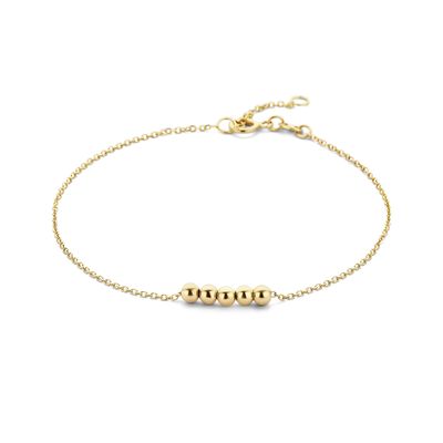 Armband Bolletjes geelgoud 16,5 - 18,5 cm