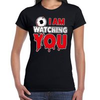 Halloween I am watching you verkleed t-shirt zwart voor dames