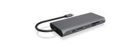 ICY BOX-DK4050-CPD interface hub USB 3.2 Gen 1 (3.1 Gen 1) Type-C 5000 Mbit/s Antraciet - thumbnail