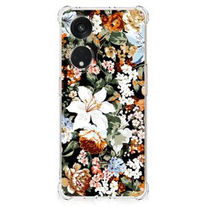 Case voor OPPO A98 Dark Flowers