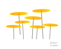7 stuks! Zonnevangers Geel medium 120x15 cm Cazador Del Sol - Cazador del sol
