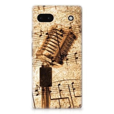 Google Pixel 6A | Siliconen hoesje | met foto Bladmuziek