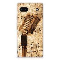 Google Pixel 6A | Siliconen hoesje | met foto Bladmuziek