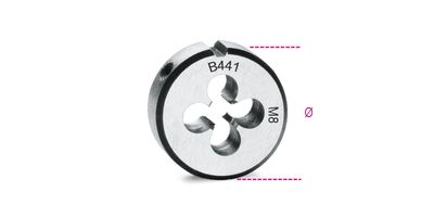 Beta Snijplaten, fijne spoed, metrische draad verchroomd staal 441 9X1 - 004410009
