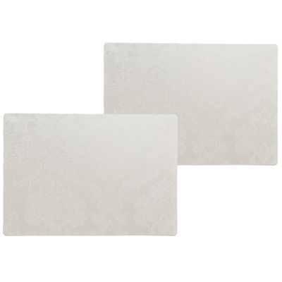 10x stuks stevige luxe Tafel placemats Amatista wit 30 x 43 cm