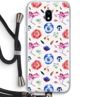 Bloemetjes: Samsung Galaxy J3 (2017) Transparant Hoesje met koord