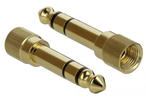 DeLOCK 65983 tussenstuk voor kabels 6.35mm 3.5mm Goud