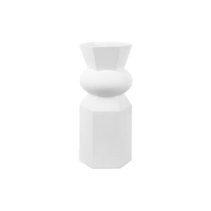 present time - Vase Geo King polyresin white