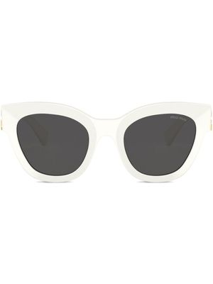 Miu Miu Eyewear lunettes de soleil Glimpse à monture papillon - Blanc