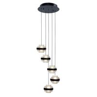 Highlight HanglampDynasty zwart 3-lichts helder glas - H5504.20