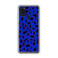Blue Leopard: Samsung Galaxy A21s Transparant Hoesje Blue Leopard: Samsung Galaxy A21s Transparant Hoesje