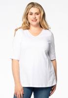 Yoek T-shirt v-hals relax fit | Wit | Maat 58/60