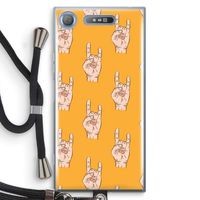 Rock: Sony Xperia XZ1 Transparant Hoesje met koord