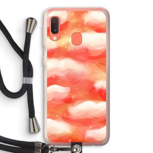 Lichte Wolken: Samsung Galaxy A20e Transparant Hoesje met koord